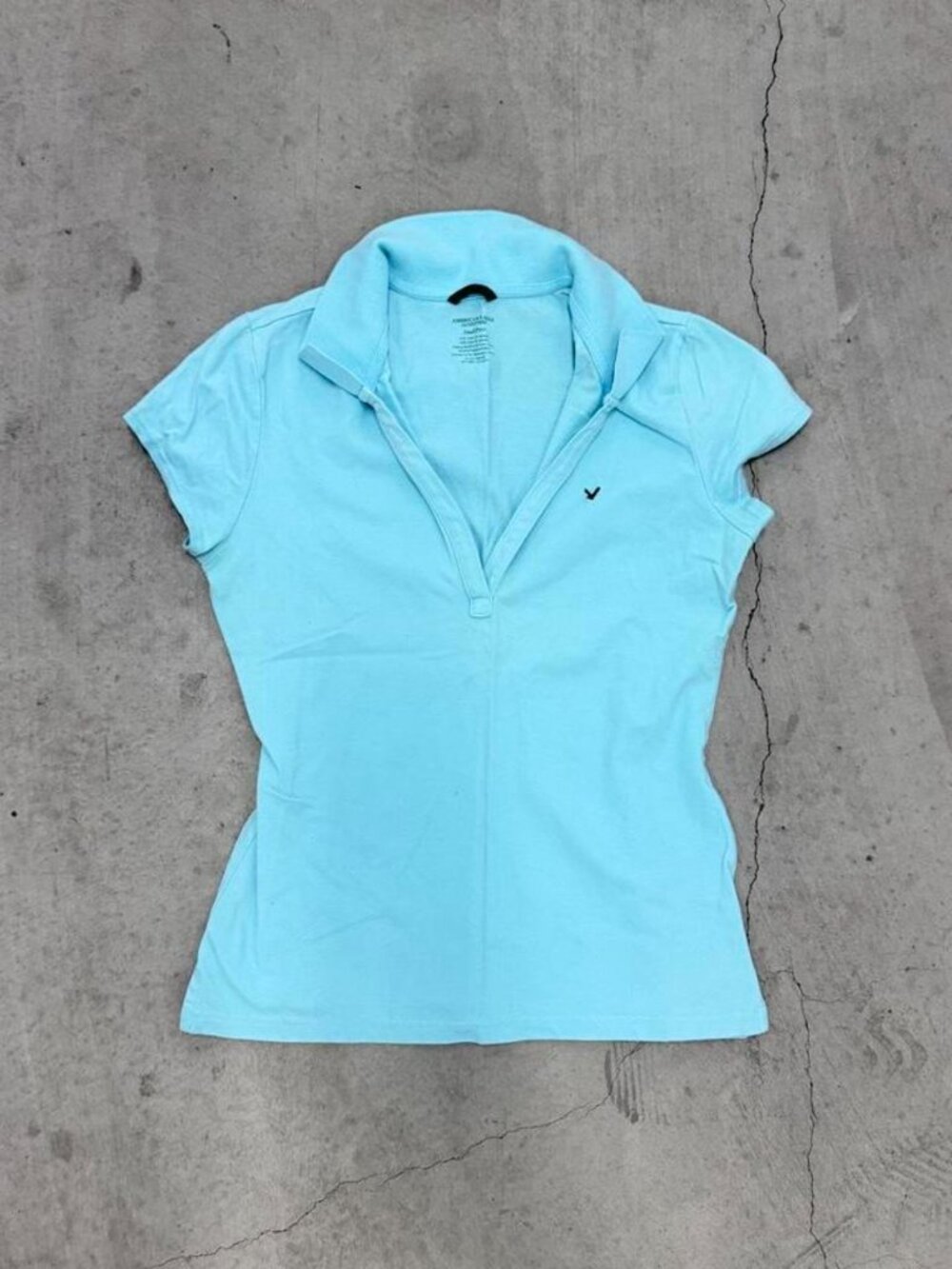 American Eagle Women's Blue Polo-shirts
